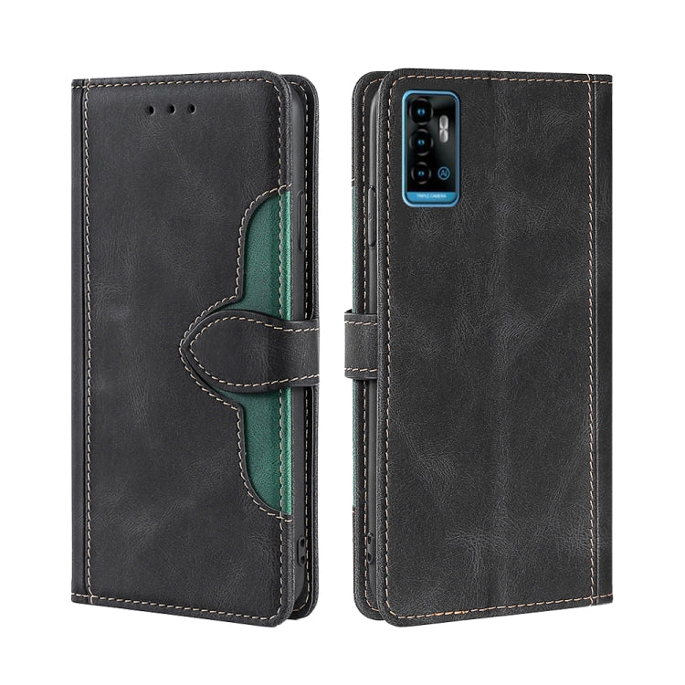 For ZTE Blabe A71 Skin Feel Straw Hat Magnetic Buckle Leather Phone Case