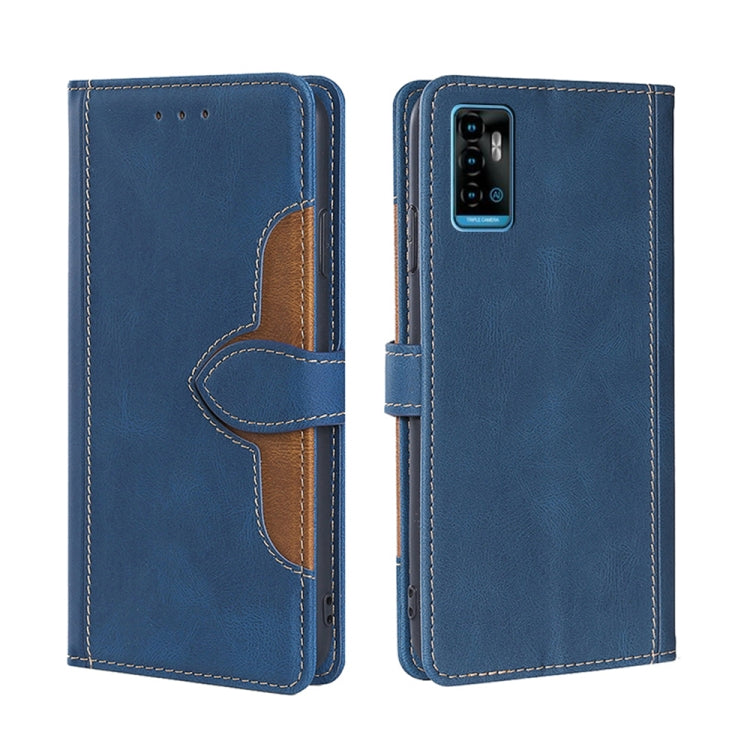 For ZTE Blabe A71 Skin Feel Straw Hat Magnetic Buckle Leather Phone Case