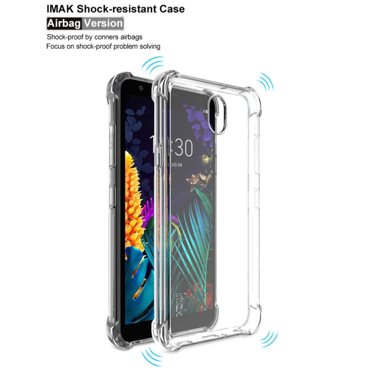 For LG K30 2019 / X2 2019 IMAK All-inclusive Shockproof Airbag TPU Case with Screen Protector(Metal Back)