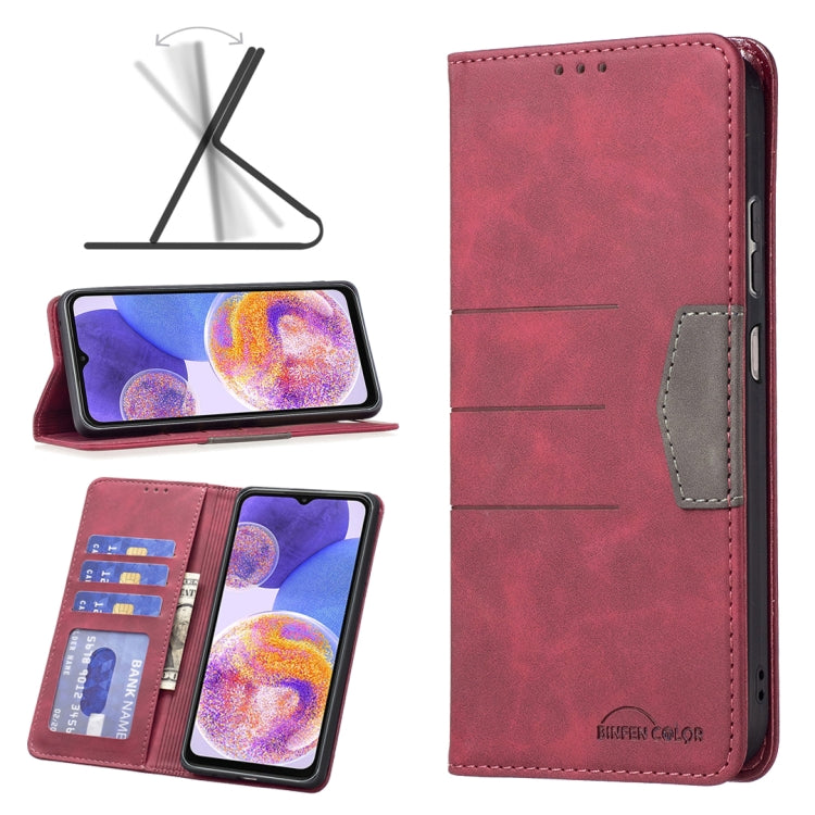 For Samsung Galaxy A23 5G Magnetic Splicing Leather Phone Case