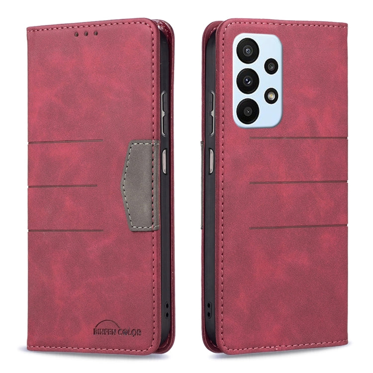 For Samsung Galaxy A23 5G Magnetic Splicing Leather Phone Case