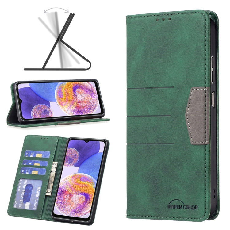 For Samsung Galaxy A23 5G Magnetic Splicing Leather Phone Case