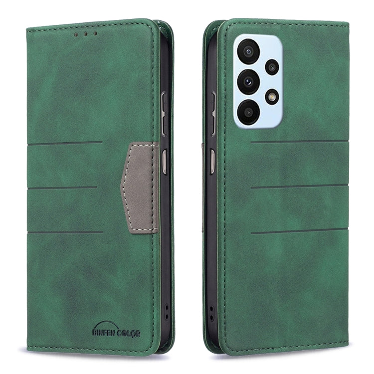 For Samsung Galaxy A23 5G Magnetic Splicing Leather Phone Case