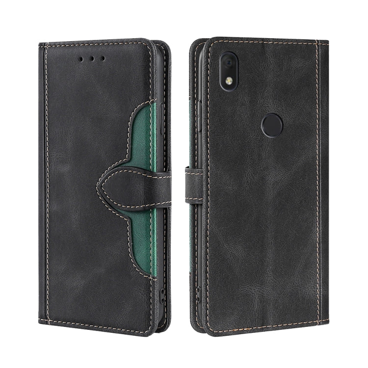 For Alcatel Axel / Lumos Skin Feel Straw Hat Magnetic Buckle Leather Phone Case