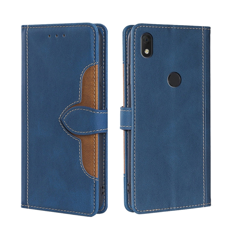 For Alcatel Axel / Lumos Skin Feel Straw Hat Magnetic Buckle Leather Phone Case