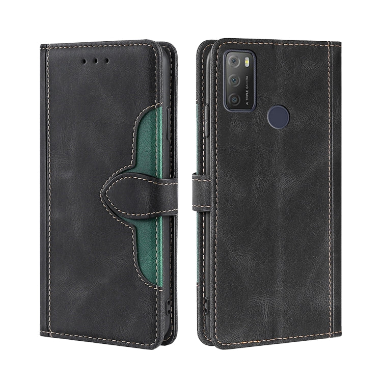 For Alcatel 1S 2021 / 3L 2021 Skin Feel Straw Hat Magnetic Buckle Leather Phone Case