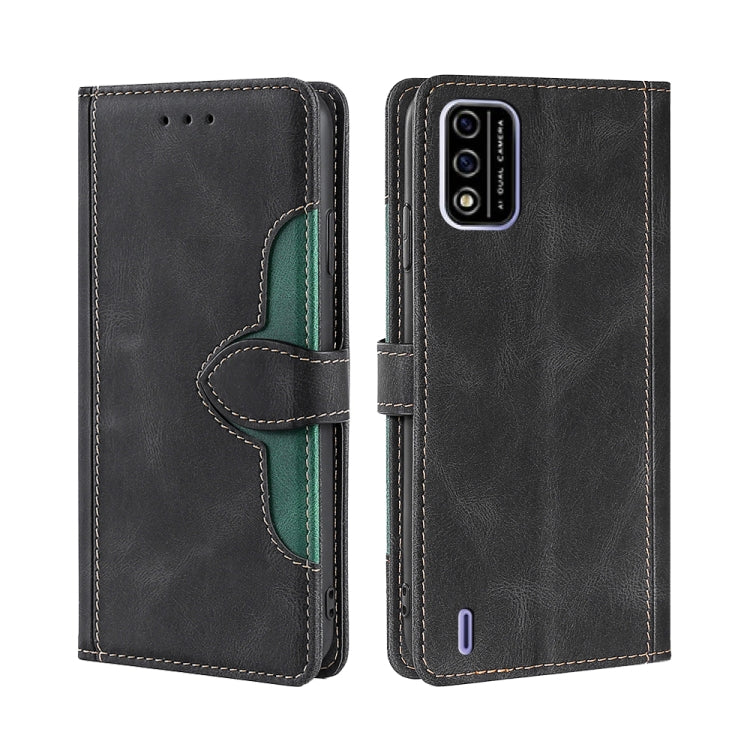 For Itel A48 Skin Feel Straw Hat Magnetic Buckle Leather Phone Case