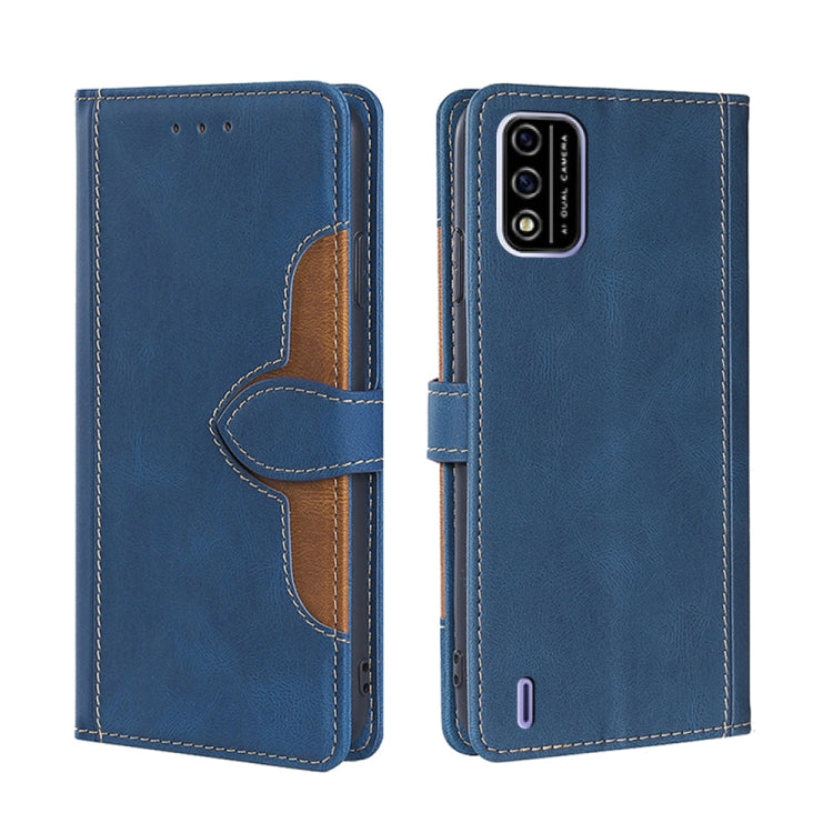 For Itel A48 Skin Feel Straw Hat Magnetic Buckle Leather Phone Case