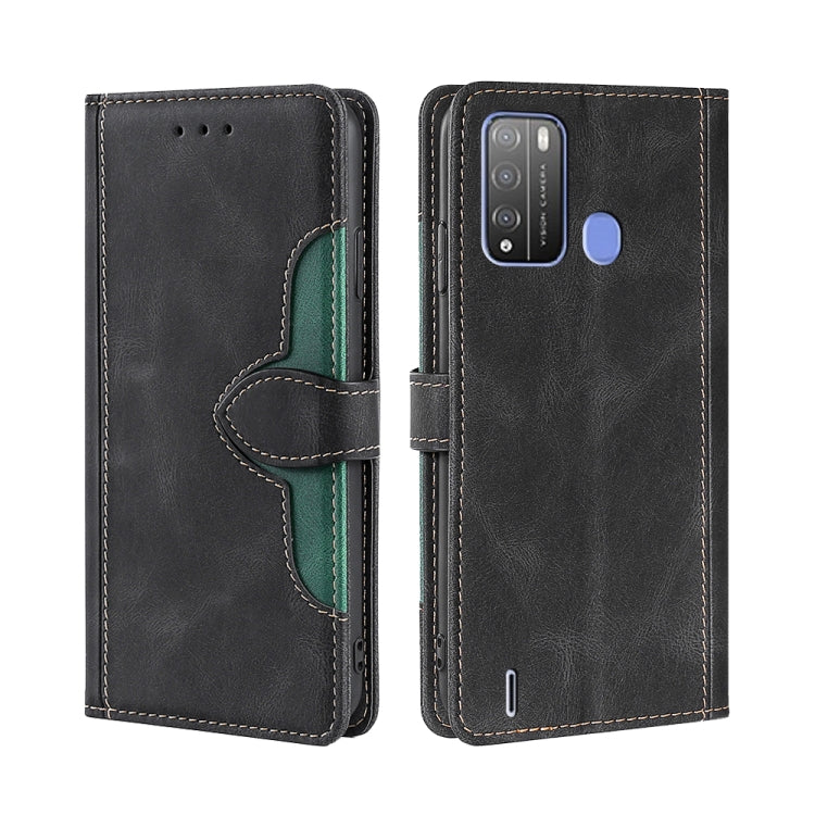For Itel Vision 1 Pro Skin Feel Straw Hat Magnetic Buckle Leather Phone Case