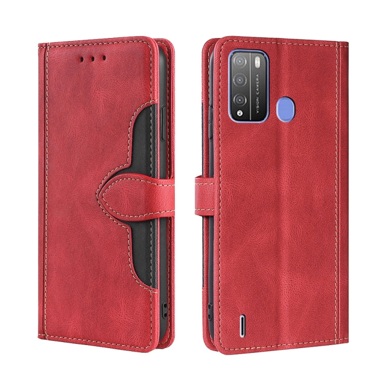 For Itel Vision 1 Pro Skin Feel Straw Hat Magnetic Buckle Leather Phone Case