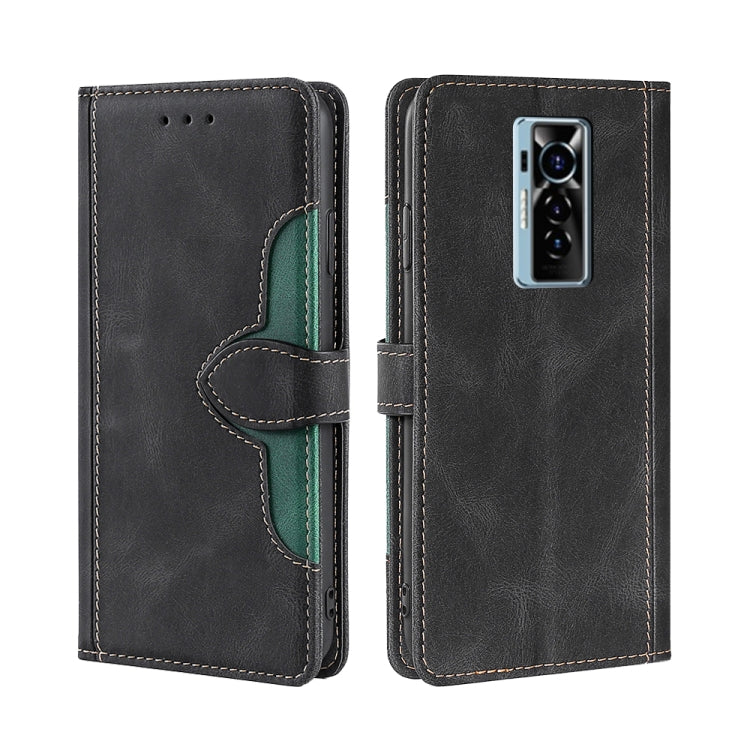 For Tecno Phantom X Skin Feel Straw Hat Magnetic Buckle Leather Phone Case