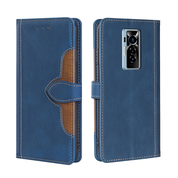 For Tecno Phantom X Skin Feel Straw Hat Magnetic Buckle Leather Phone Case