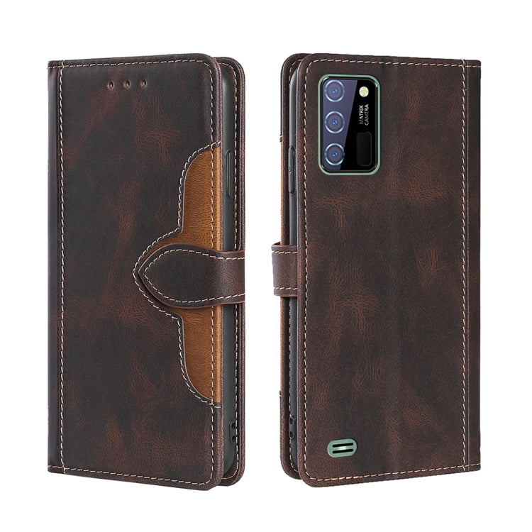 For Oukitel C25 Skin Feel Straw Hat Magnetic Buckle Leather Phone Case