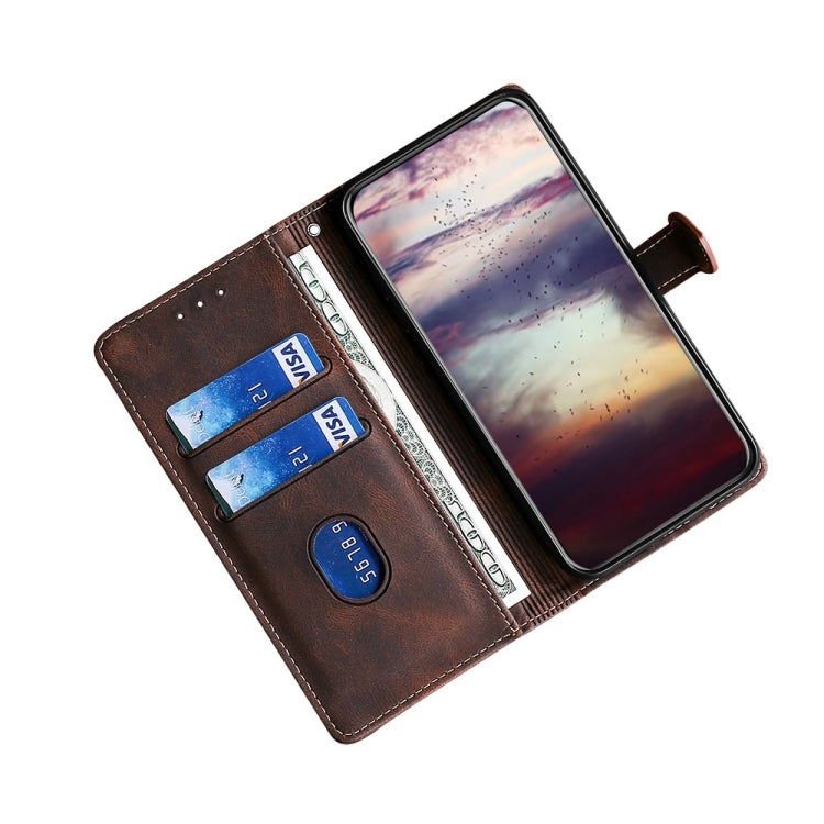 For vivo X60 Pro+ Skin Feel Straw Hat Magnetic Buckle Leather Phone Case