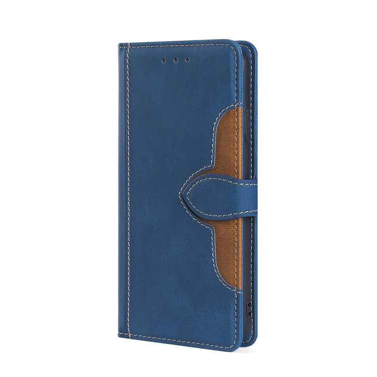 For vivo X60 Pro+ Skin Feel Straw Hat Magnetic Buckle Leather Phone Case