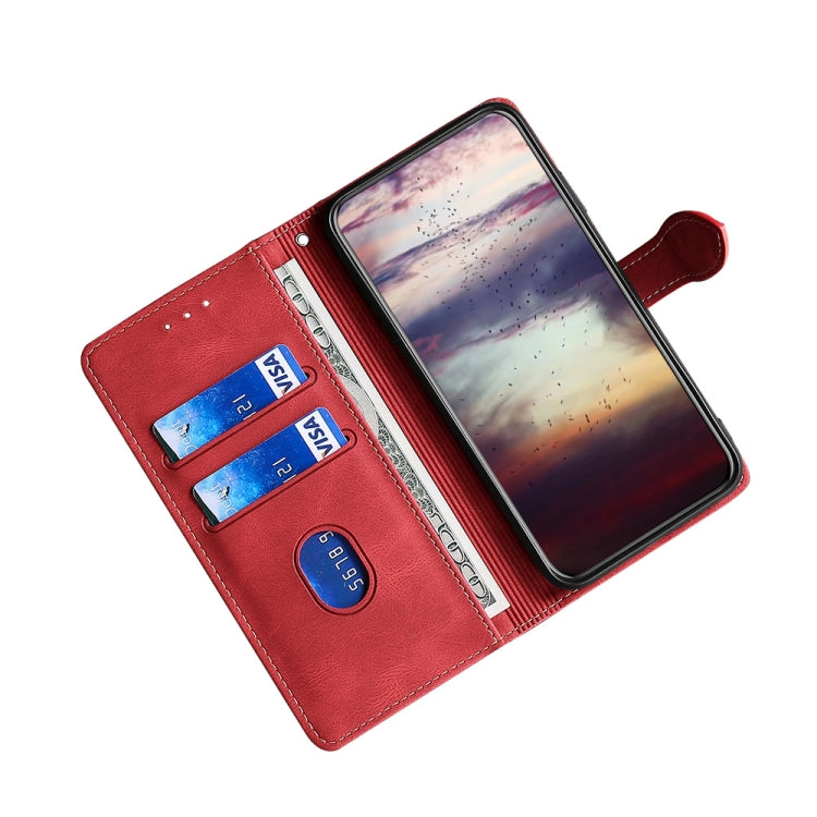 For vivo X60 Pro+ Skin Feel Straw Hat Magnetic Buckle Leather Phone Case