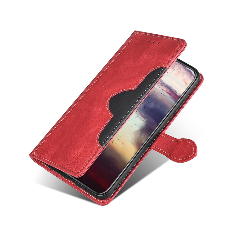 For vivo X60 Pro+ Skin Feel Straw Hat Magnetic Buckle Leather Phone Case