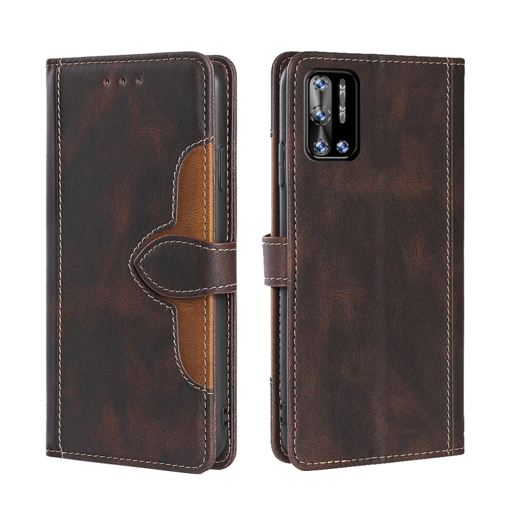 For Doogee N40 Pro Skin Feel Straw Hat Magnetic Buckle Leather Phone Case