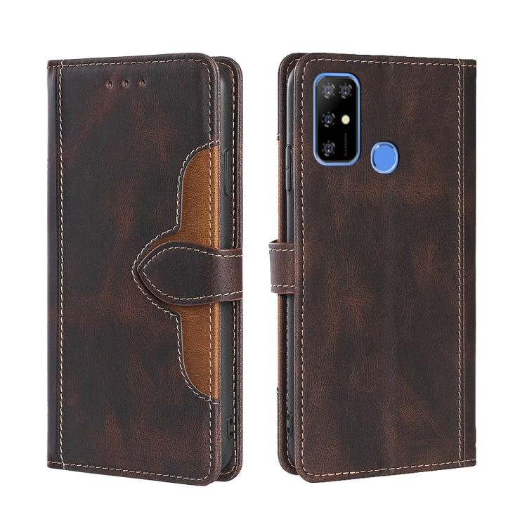 For Doogee X96 Pro Skin Feel Straw Hat Magnetic Buckle Leather Phone Case