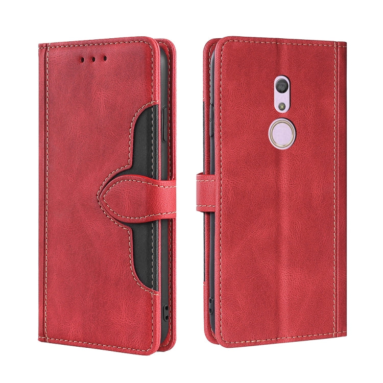 For Fujitsu Arrows BE4 F-41A Skin Feel Straw Hat Magnetic Buckle Leather Phone Case