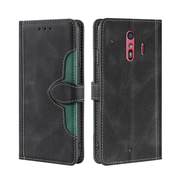 For Fujitsu Arrows F-01L F-42A Skin Feel Straw Hat Magnetic Buckle Leather Phone Case