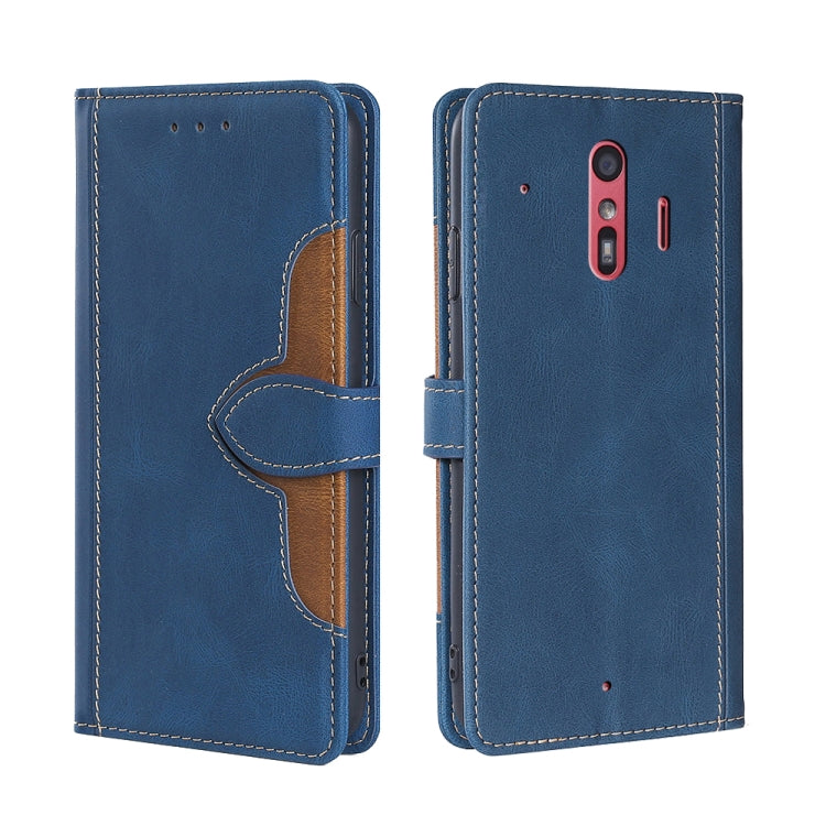 For Fujitsu Arrows F-01L F-42A Skin Feel Straw Hat Magnetic Buckle Leather Phone Case