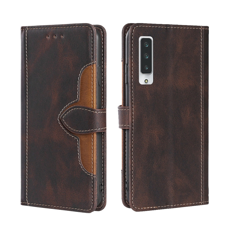 For Fujitsu Arrows NX9 F-52A Skin Feel Straw Hat Magnetic Buckle Leather Phone Case
