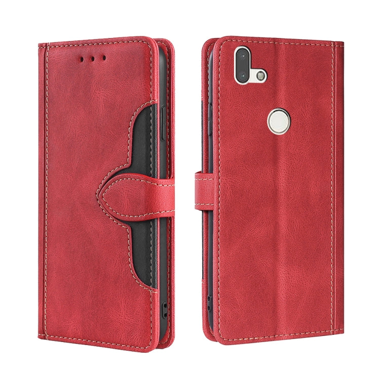 For Fujitsu Arrows RX / M05 Skin Feel Straw Hat Magnetic Buckle Leather Phone Case