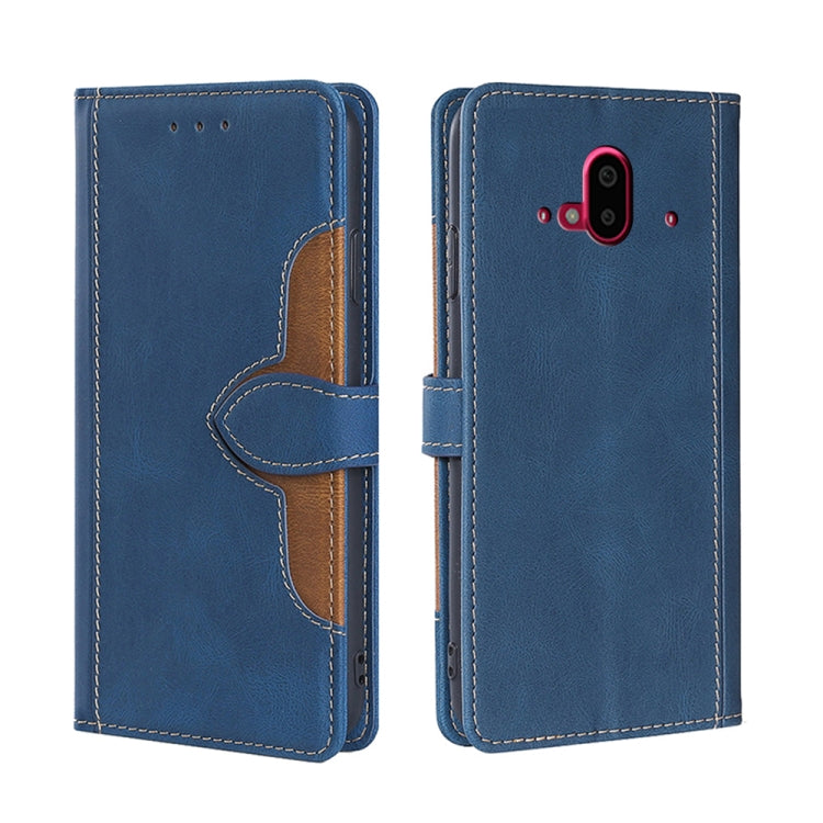 For Fujitsu Arrows F-52B Skin Feel Straw Hat Magnetic Buckle Leather Phone Case