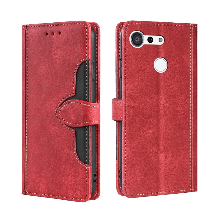 For Kyocera Android One S6 KYV48 / Gratina Skin Feel Straw Hat Magnetic Buckle Leather Phone Case