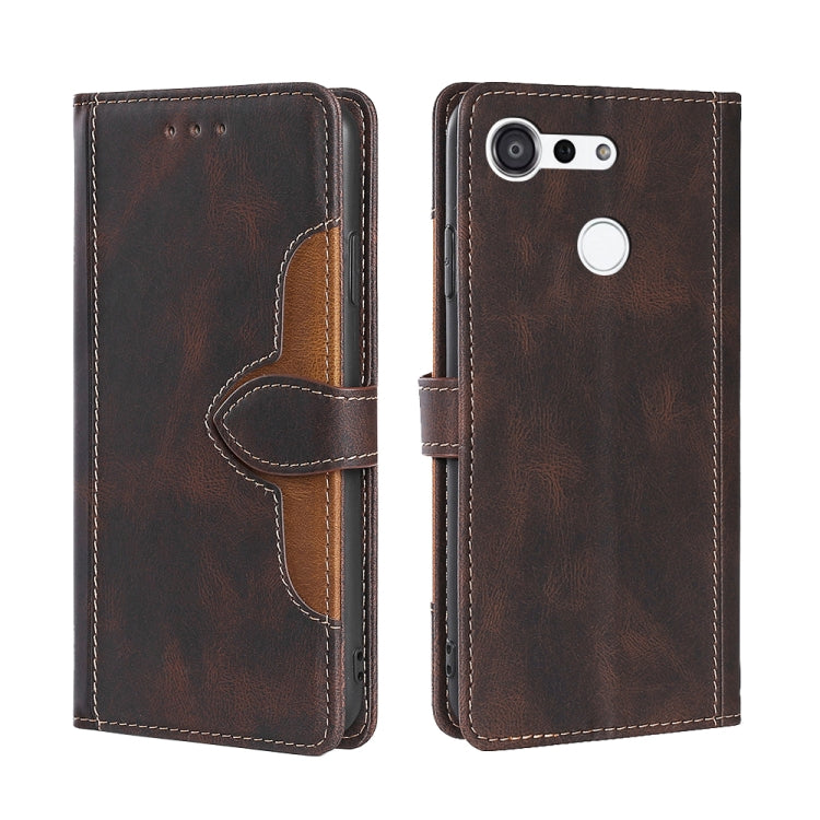 For Kyocera Android One S6 KYV48 / Gratina Skin Feel Straw Hat Magnetic Buckle Leather Phone Case