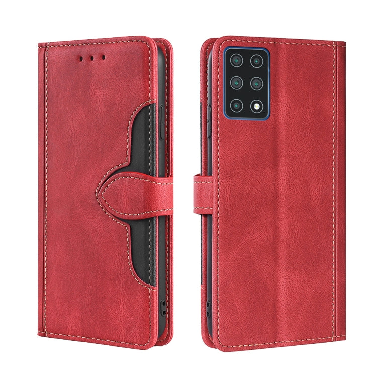 For CUBOT X30 Skin Feel Straw Hat Magnetic Buckle Leather Phone Case