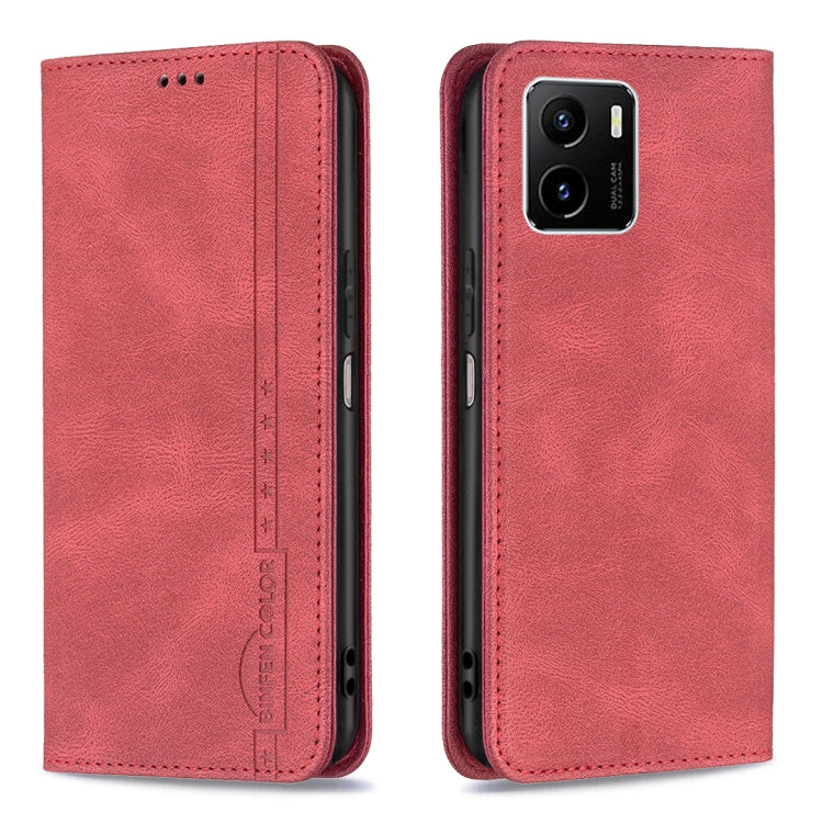 For vivo Y15s Magnetic RFID Blocking Anti-Theft Leather Phone Case