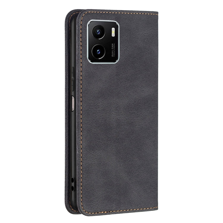For vivo Y15s Magnetic RFID Blocking Anti-Theft Leather Phone Case