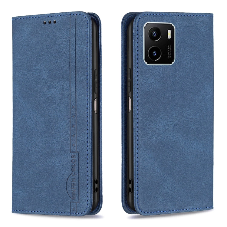 For vivo Y15s Magnetic RFID Blocking Anti-Theft Leather Phone Case
