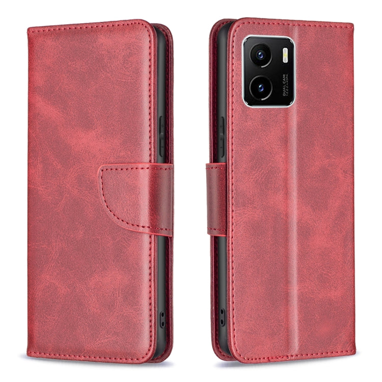 For vivo Y15s Lambskin Texture Pure Color Horizontal Flip Leather Phone Case