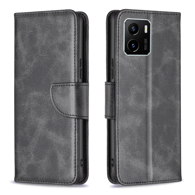 For vivo Y15s Lambskin Texture Pure Color Horizontal Flip Leather Phone Case