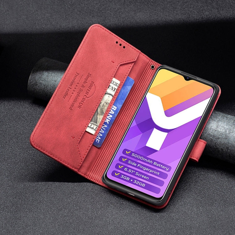 For vivo Y15s Magnetic Clasp RFID Blocking Anti-Theft Leather Phone Case