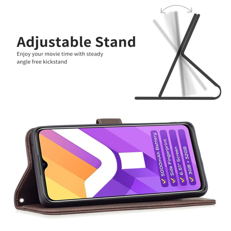 For vivo Y15s Magnetic Clasp RFID Blocking Anti-Theft Leather Phone Case