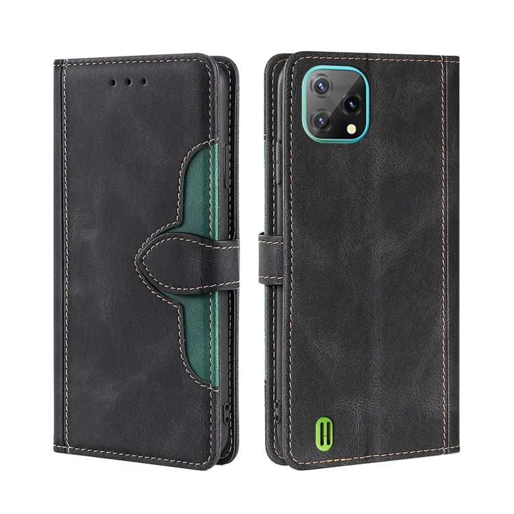 For Blackview A55 Skin Feel Straw Hat Magnetic Buckle Leather Phone Case