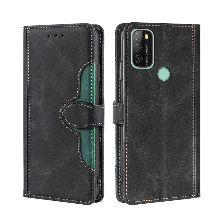 For Blackview A70 Skin Feel Straw Hat Magnetic Buckle Leather Phone Case