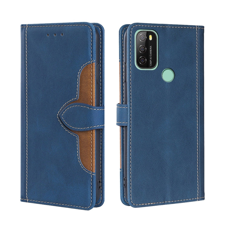 For Blackview A70 Skin Feel Straw Hat Magnetic Buckle Leather Phone Case
