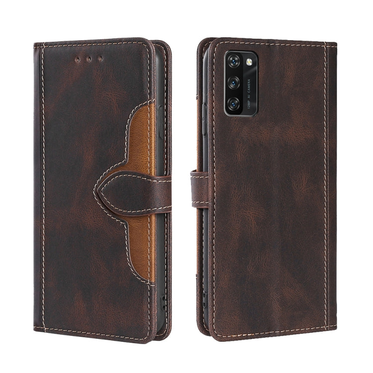 For Blackview A100 Skin Feel Straw Hat Magnetic Buckle Leather Phone Case