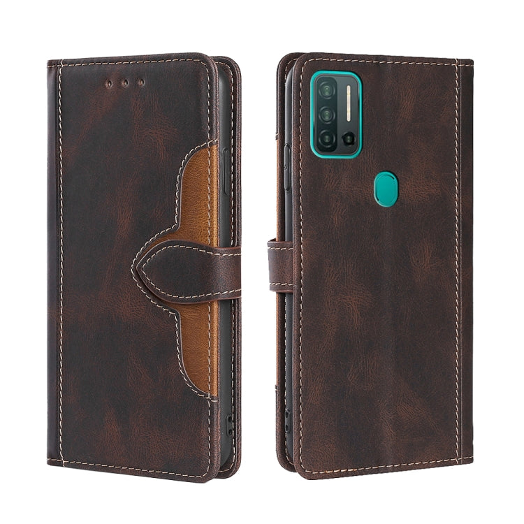 For Ulefone Note 11P Skin Feel Straw Hat Magnetic Buckle Leather Phone Case