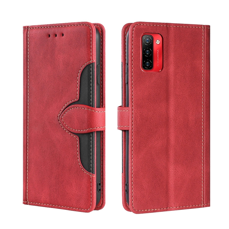 For Ulefone Note 12P Skin Feel Straw Hat Magnetic Buckle Leather Phone Case