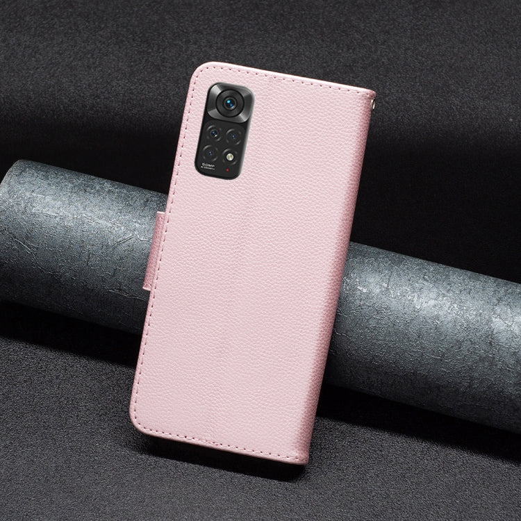 For Xiaomi Redmi Note 11 Global Litchi Texture Pure Color Leather Phone Case