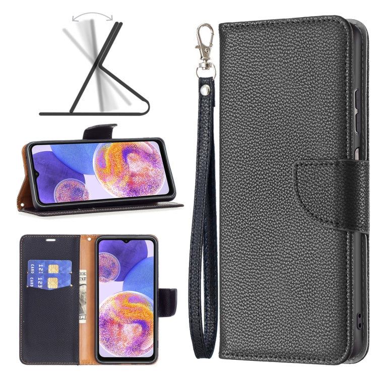 For Samsung Galaxy A23 5G Litchi Texture Pure Color Leather Phone Case