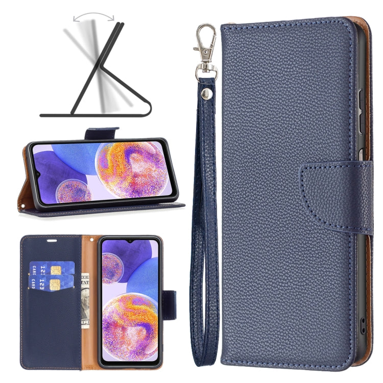 For Samsung Galaxy A23 5G Litchi Texture Pure Color Leather Phone Case