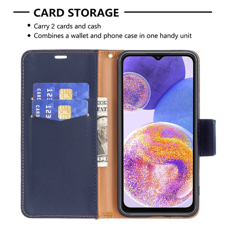 For Samsung Galaxy A23 5G Litchi Texture Pure Color Leather Phone Case