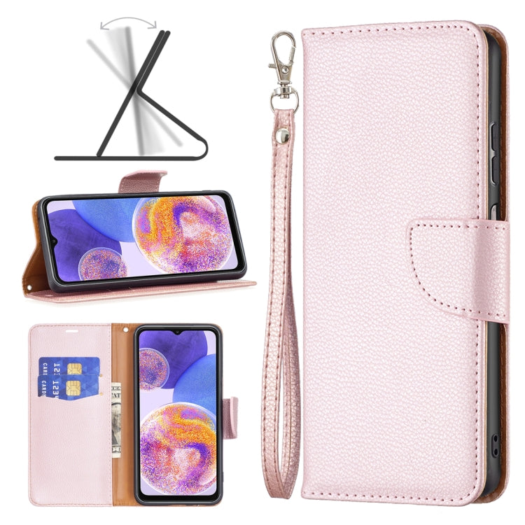 For Samsung Galaxy A23 5G Litchi Texture Pure Color Leather Phone Case